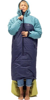 2023 Voited Premium Camping Wearable Sleeping Bag V22UN02SBSLS - Azul ártico / Grafite / Areia poeirenta