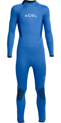 2023 Xcel Junior Axis 3/2mm Rug Ritssluiting Wetsuit KN32AXG0 - Saphire Blue