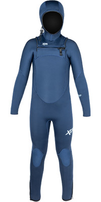 2023 Xcel Junior Comp 5/4mm Hooded Chest Zip Wetsuit XW23KN54XCH2 - Midnight Blue