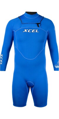 2024 Xcel Hommes Archy's X1 2mm Manches Longues Chest Zip Shorty Combinaison Noprne MN211ZF3 - All Royal