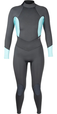 2023 Xcel Dames Axis 3/2mm Gbs Rug Ritssluiting Wetsuit WN32AXG0 - Graphite / Glacier Blue