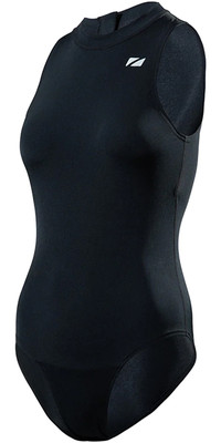 2024 Zone3 Womens OWS Renew High Neck Swim Costume SW22WOWSN101 - Black
