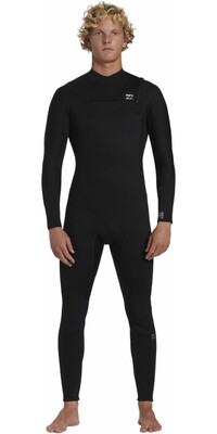 2024 Billabong Mens Foil 3/2mm Chest Zip GBS Wetsuit ABYW100243 - Black