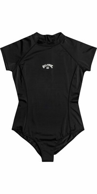 2024 Billabong Frauen Tropic UV50 Short Sleeve One Piece Swimsuit EBJX100101 - Black Pebble