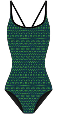 2024 Huub Femmes Indie Swim Costume COSINDI - Black / Green