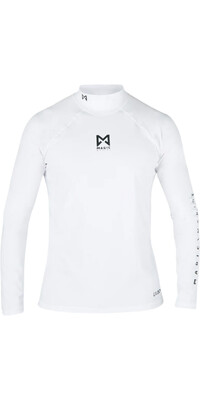 2024 Magic Marine Mens Cube Long Sleeve Rash Vest MMMCLSRW - White