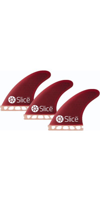 2024 Northcore Slice Aletas Ultraligeras Hex Core S5 FCS Compatibles para Tabla de Surf SLI-02 - Rojo