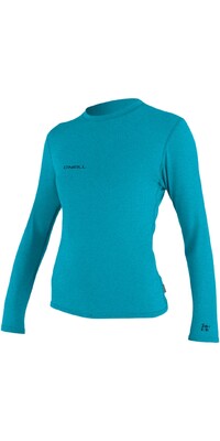 2024 O'Neill Femmes Trvlr Hybrid Long Sleeve Sun Shirt 4676 - Turquoise