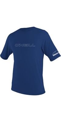 2024 O'Neill Hommes Basic Skins Short Sleeve Sun Shirt 3402 - Navy