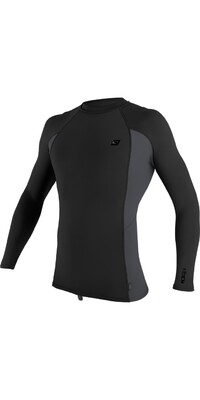2024 O'Neill Heren Premium Skins Long Sleeve Lycra Vest 4170B - Black / Graphite