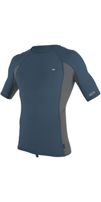 2024 O'Neill Mens Premium Skins Short Sleeve Rash Vest 4169B - Copen Blue / Smoke