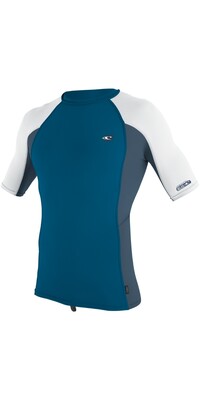 2024 O'Neill Mens Premium Skins Short Sleeve Rash Vest 4169B - Ultra Blue / Copen Blue