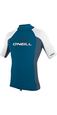 2024 O'Neill Da Uomo Premium Skins Gilet In Lycra A Maniche Corte E Collo Alto 4517 - Ultra Blue / Blu Copen
