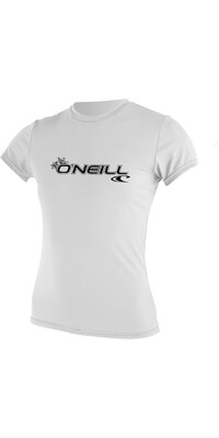 2024 O'Neill Frauen Basic Skins Short Sleeve Rash Guard 3547 - White