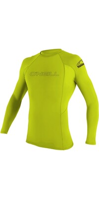 2024 O'Neill Youth Basic Skins Gilet Lycra  Manches Longues 3346 - Lime
