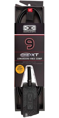 2024 Ocean and Earth 9FT Longboard Knee Comp Premium One-XT Surf Leash OESLK90NXT - Black
