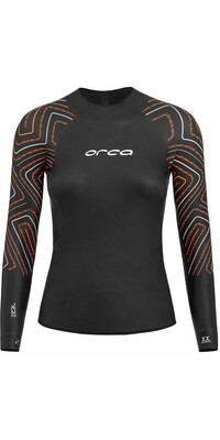 2024 Orca Womens Zeal 2 Pieces Swim Wetsuit Top NN62 - Black