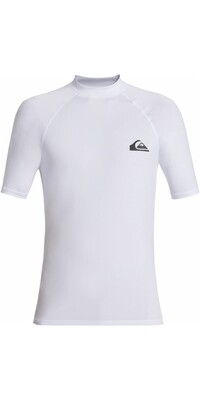 2024 Quiksilver Mens Everyday UV50 Short Sleeve Rash Vest AQYWR03130 - White
