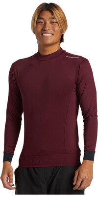 2024 Quiksilver Mens Highline Langermet UPF 50 Surfet-skjorte AQYWR03146 - Wine