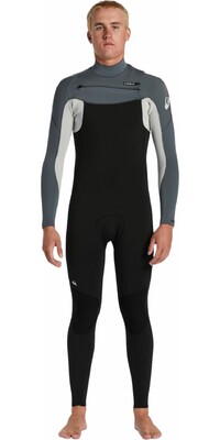 2024 Quiksilver Heren Everyday Sessions 3/2mm Borst Ritssluiting Wetsuit EQYW103202 - Black / Ash