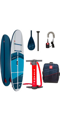 2024 Red Paddle Co 9'6'' Compact Stand Up Paddle Board , Sac, Pompe, Pagaie Et Laisse 001-001-001-0093 - Blue
