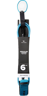 2024 Rip Curl 6'0 Reg Leash Surf Grip BLEXL1 - Med Blue