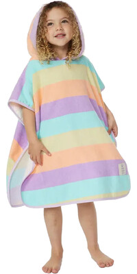 2024 Rip Curl Meisjes Cove Hooded Towel Poncho / Changing Robe 008JTO - Multi