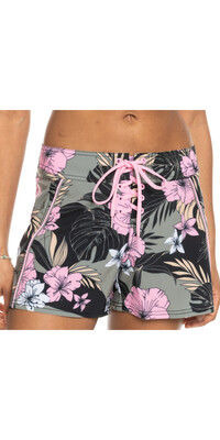 2024 Roxy Pro The 93 Win Printed Boardshorts ERJBS03283 - Anthracite Classic Pro Surf