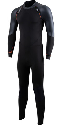 2024 Zone3 Mens Yulex Switch Back Zip Wetsuit WS24MFLMS101 - Black / Orange