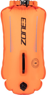 2024 Zone3 Recycled 28L Safety Buoy / Dry Bag SA23RSBDB11 - (genbrugt) Hi Vis Orange