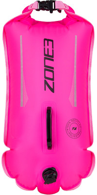 2024 Zone3 Recycled 28L Safety Buoy / Dry Bag SA23RSBDB11 - (genbrugt) Hi Vis Pink