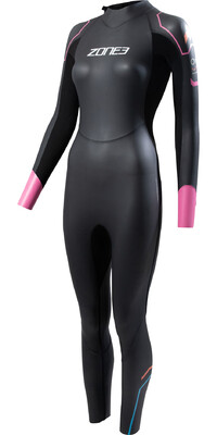 2024 Zone3 Womens Aspect Breaststroke Back Zip Swim Wetsuit WS23WAPT101 - Black / Purple
