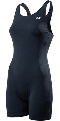 2024 ZONE3 Mujer Short Renew Leg Kneeskin Openwater Swim Costume SW22WOWSK101 - Black