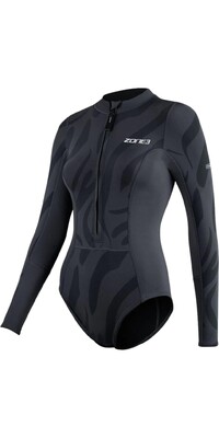 2024 Zone3 Womens Yulex Long Sleeve Swimsuit NA24WYLSS101 - Black