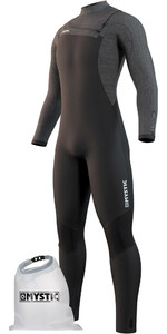 2021 Mystic Mens Majestic 5/3mm Front Zip Wetsuit With Free Wetsuit Bag 210056 - Black