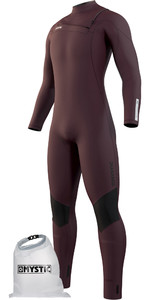2021 Mystic Mens Marshall 4/3mm Front Zip Wetsuit With Free Wetsuit Bag 210063 - Merlot