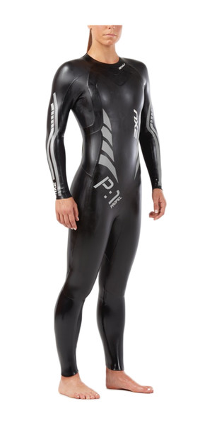 2019 2XU Womens P: 1 Fato de Triatlo Propel BLACK / SILVER WW4994c
