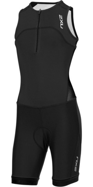 2018 2XU Juventud Unisex activo Half Zip Trisuit NEGRO / NEGRO CT4869d