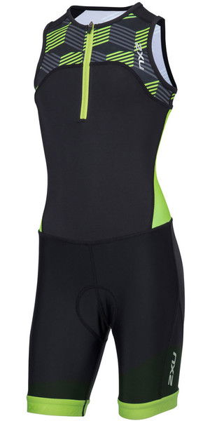 2018 2XU Juventude 2XU Ativo Unisex Zip Meia PRETO / RETRO NEON VERDE CT4869d