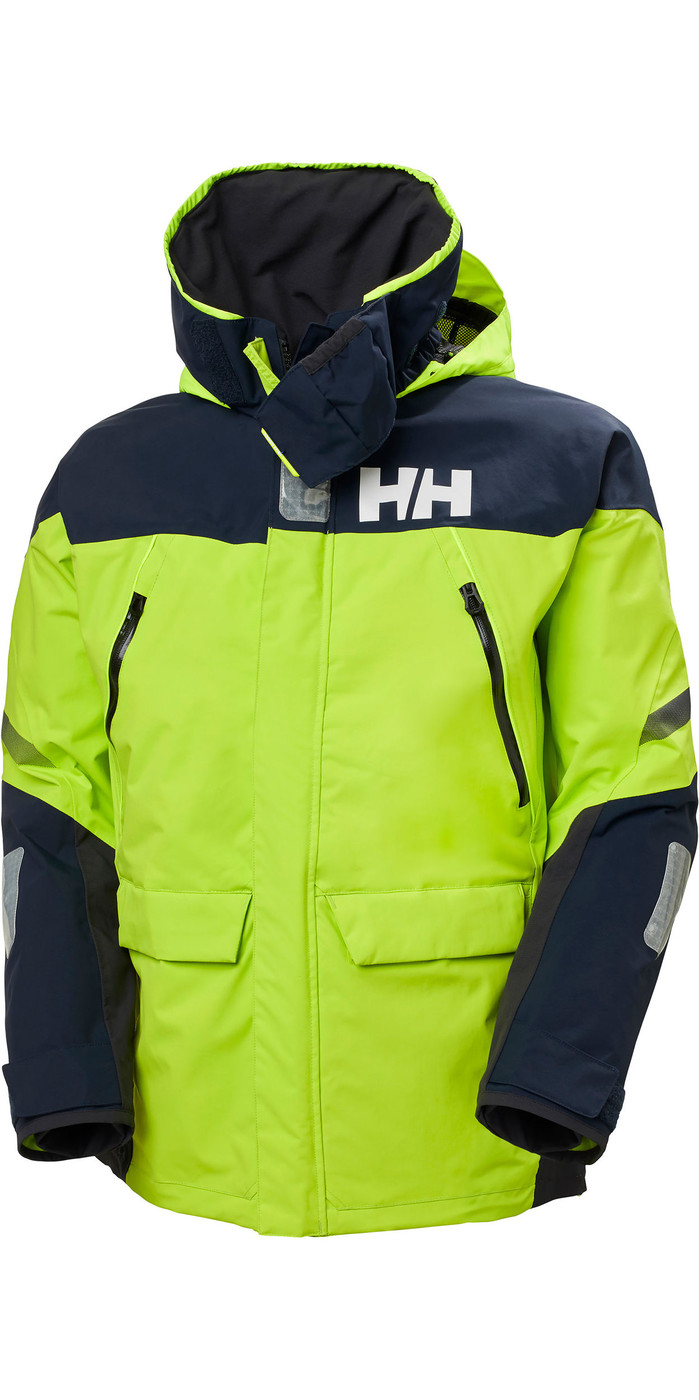 2021 Helly Hansen Mens Skagen Offshore Sailing Jacket 33907 Azid Lime