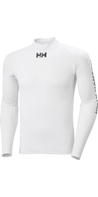 2023 Helly Hansen Mens Long Sleeve Rash Vest 34023 - White