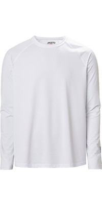 2023 Musto Evolution Sunblock T-shirt Met Lange Mouwen 2.0 81155 Voor Heren - Wit