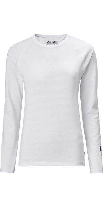 2020 Musto Kvinners Evolution Langermet Sunblock Tee 2 0 Musto Kvinners Evolution Dynamic Langermet T skjorte Hvit