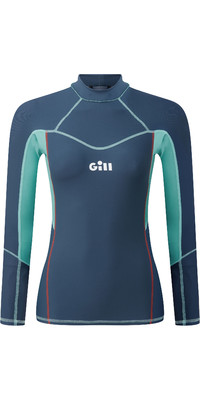 2024 Gill Womens Pro Long Sleeve Rash Vest 5020W - Ocean