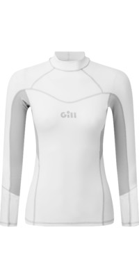 Gilet Rash Donna 2023 Gill Pro Manica Lunga 5020w - Bianco