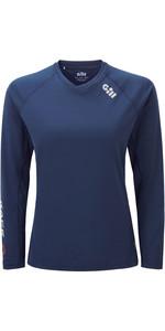 2021 Gill Frauenrennen Langarm T-Shirt Rs37w - Dunkelblau