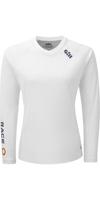 2022 Gill Womens Race Long Sleeve Tee RS37W - White