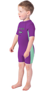 2020 Rip Curl Toddler Boys Omega 1.5mm Back Zip Shorty Wetsuit WSP8BK - Purple