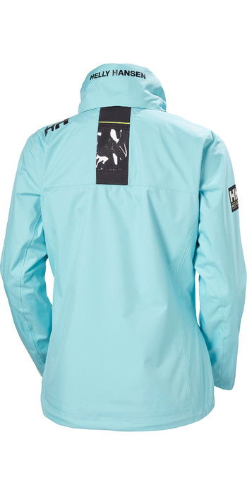 2020 Helly Hansen Vrouwen Hooded Crew Mid Layer Jacket 33891 Helly Hansen Dames Zeiljas Crew Midlayer Aqua Blue