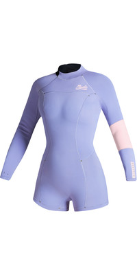 2023 Mystic Womens Lunar 2mm Back Zip Long Sleeve Shorty Wetsuit 35000220090 - Pastel Lilac